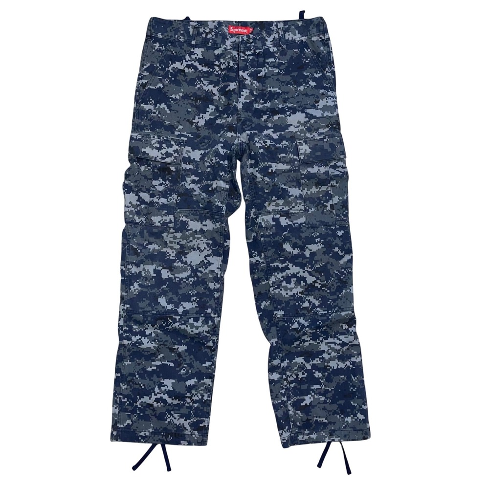 Supreme Blue Digital Camo Cargo Pants Mens 34 Tactical Streetwear NWU Style